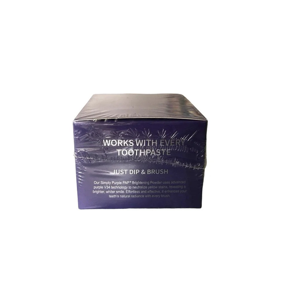 PurelyWHITE DELUXE Simply Purple Teeth Brightening Powder - Conceals Stains